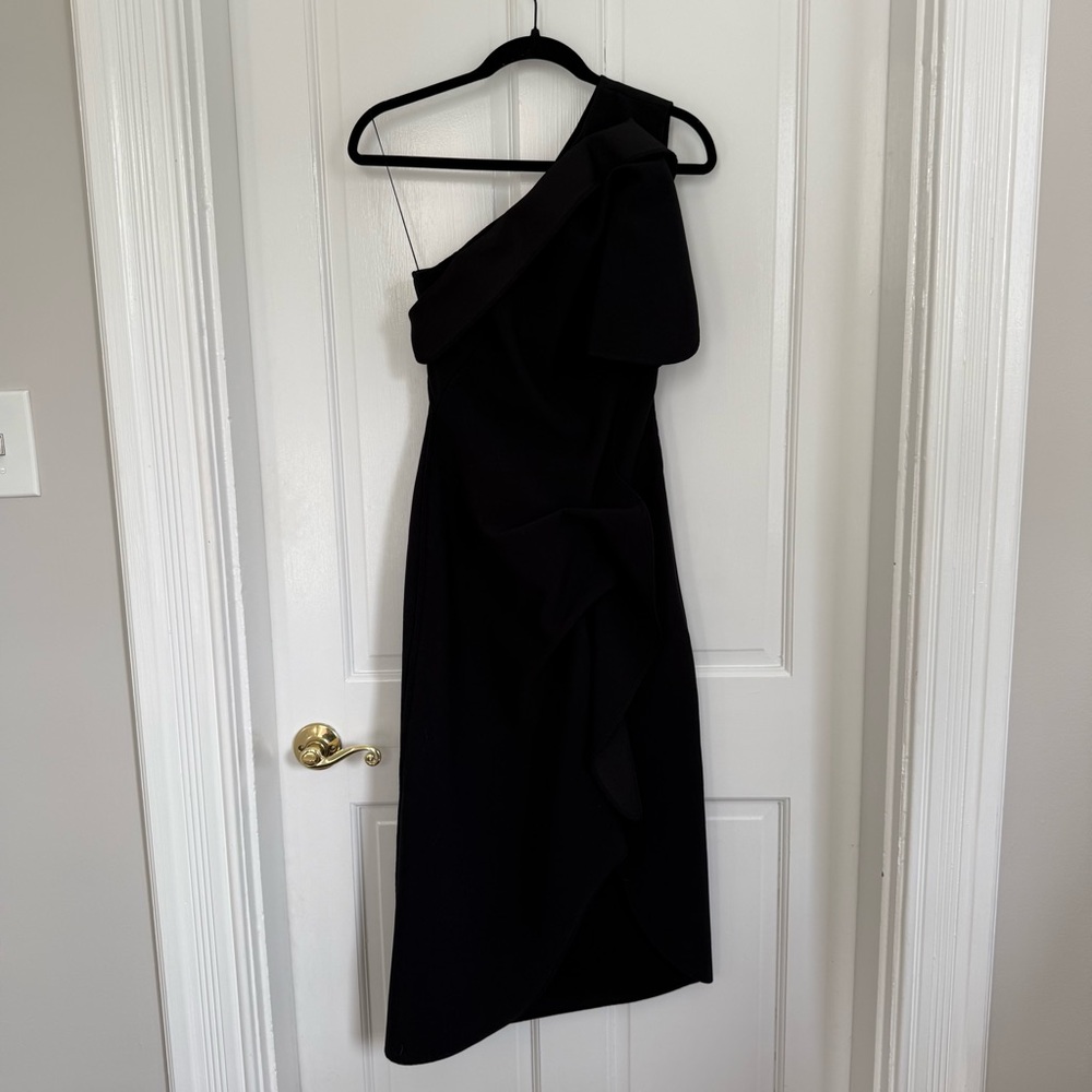 Acler Black One-Shoulder Dress